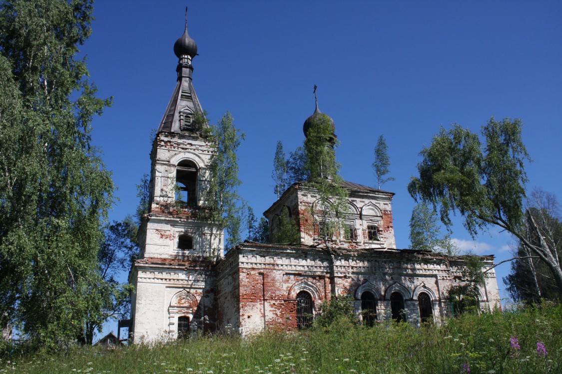 Церковь Воздвижения Креста Господня, Пожарье (Сандовский район, Тверская область). фасады