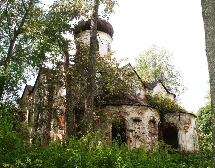 Неизвестная церковь, Залужье (погост Поляны) (Сандовский район, Тверская область). фасады