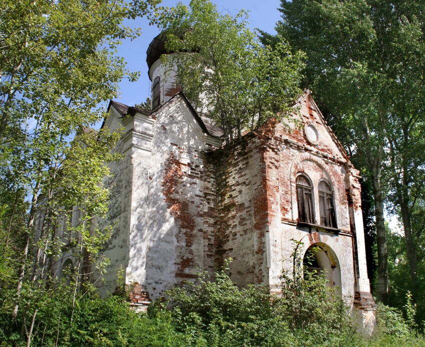 Неизвестная церковь, Залужье (погост Поляны) (Сандовский район, Тверская область). фасады