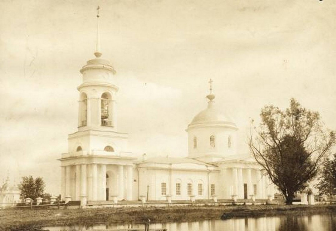 Церковь Тихвинской иконы Божией Матери, Борисовское (Кесовогорский район, Тверская область). архивная фотография, Фото из архива Александра Николаевича Семёнова. Начало 1900-х годов. Фотограф неизвестен.
