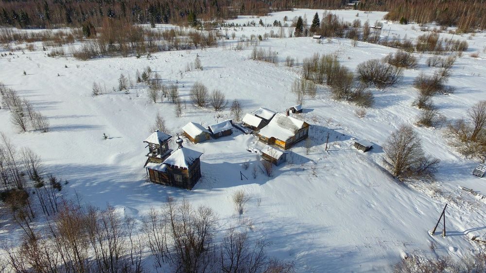 Осиновская. Часовня Сошествия Святого Духа. общий вид в ландшафте