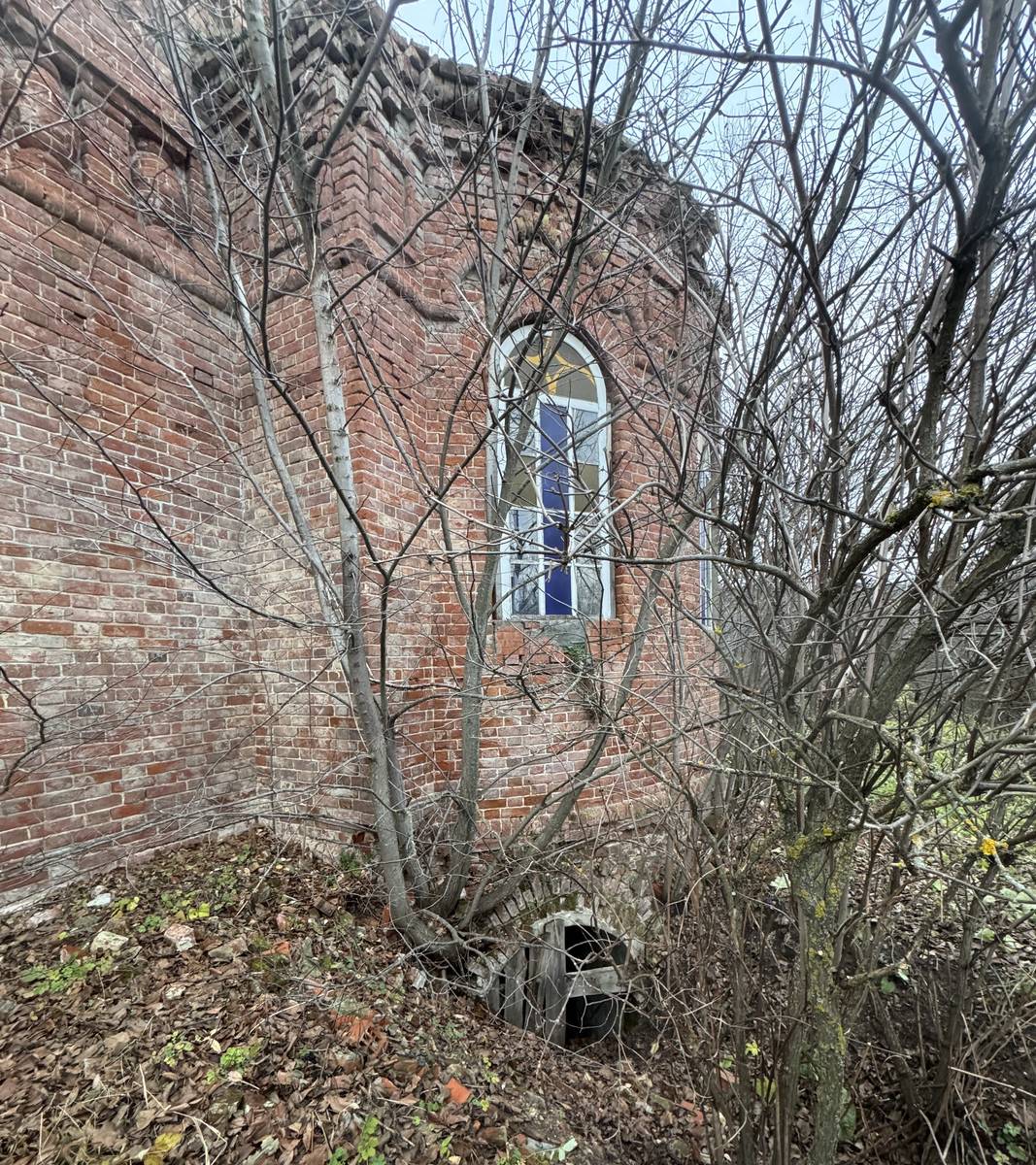Церковь Казанской иконы Божией Матери, Старая Измайловка (Барышский район, Ульяновская область). архитектурные детали, Вход в подвальное помещение, с южной стороны