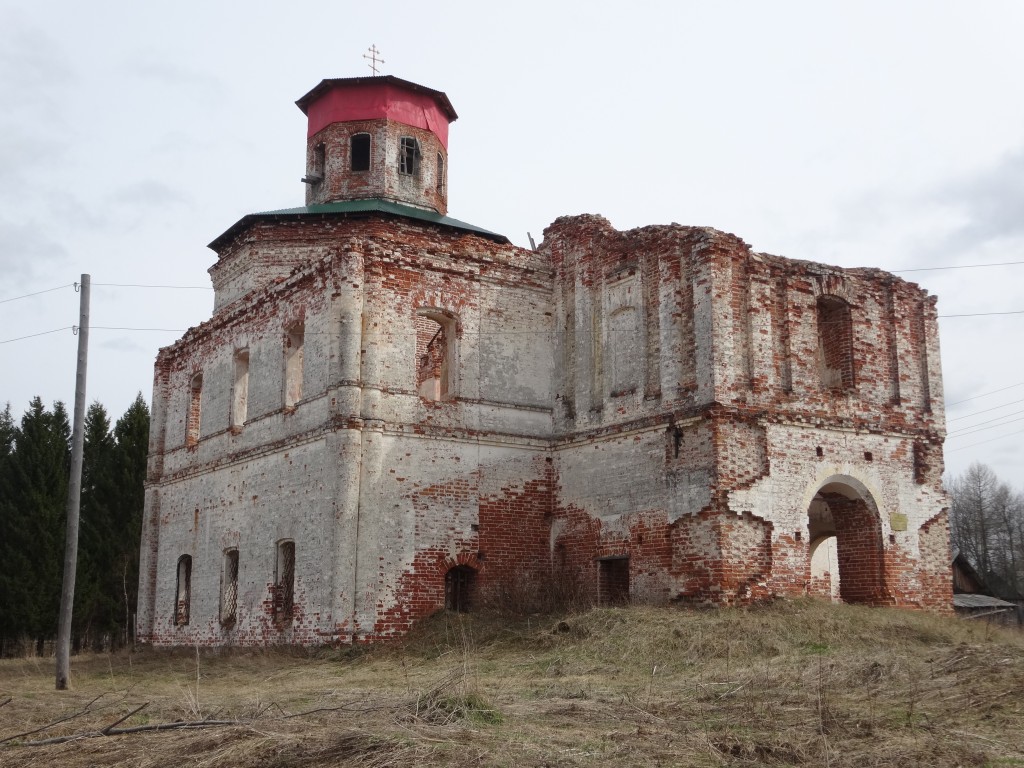 Шеговары. Церковь Спаса Преображения. фасады, вид с северо-запада