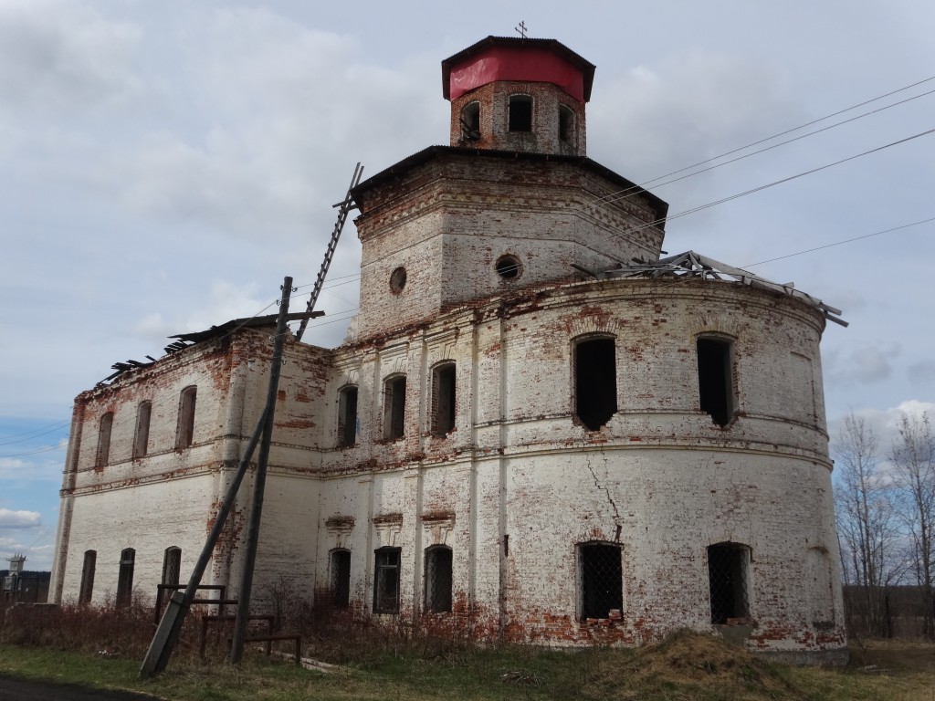 Шеговары. Церковь Спаса Преображения. фасады, вид с юго-востока