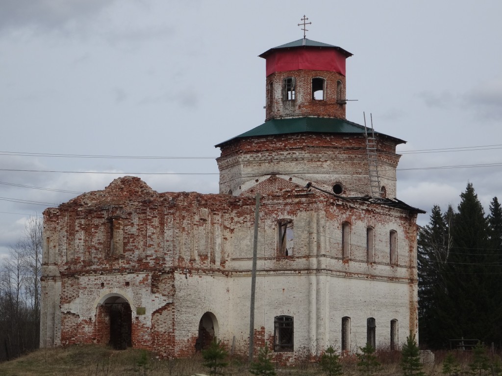 Шеговары. Церковь Спаса Преображения. фасады, вид с юго-запада