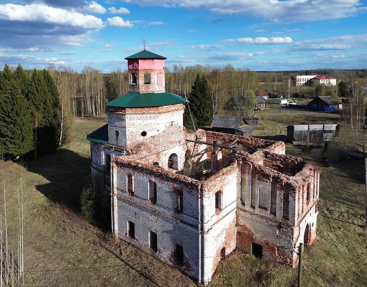 фасады. Церковь Преображения Господня, Шеговары (Шенкурский район, Архангельская область)