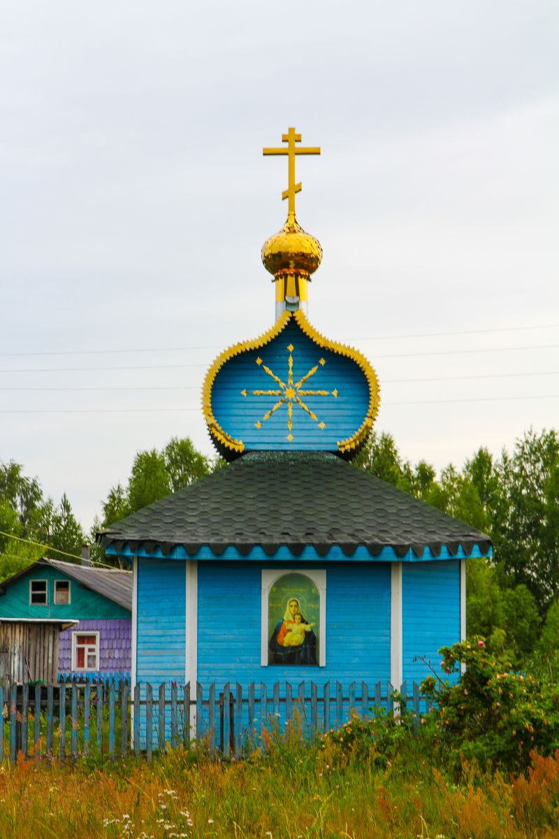Часовня Леушинской иконы Божией Матери, Одинцовская (Шенкурский район, Архангельская область). фасады
