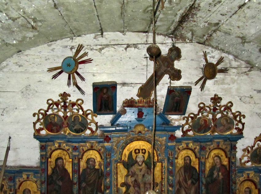 Церковь Сошествия Святого Духа, Гукливый (Воловецкий район, Украина, Закарпатская область). интерьер и убранство, верхняя часть иконостаса, вид с хоров