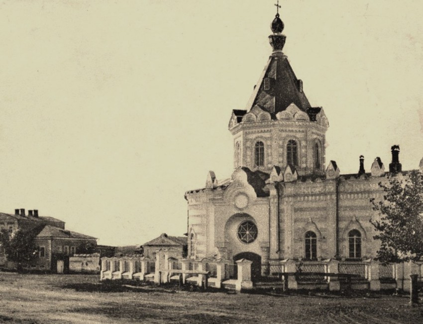 Церковь Александра Невского, Семей (Семипалатинск) (Абайская область, Казахстан). архивная фотография, Фотооткрытка . Между 1909 и 1911 гг. Коллекция автора