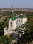 Церковь Варвары великомученицы, Вид с юго-запада (с холма), Грушевская, Аксайский район, Ростовская область