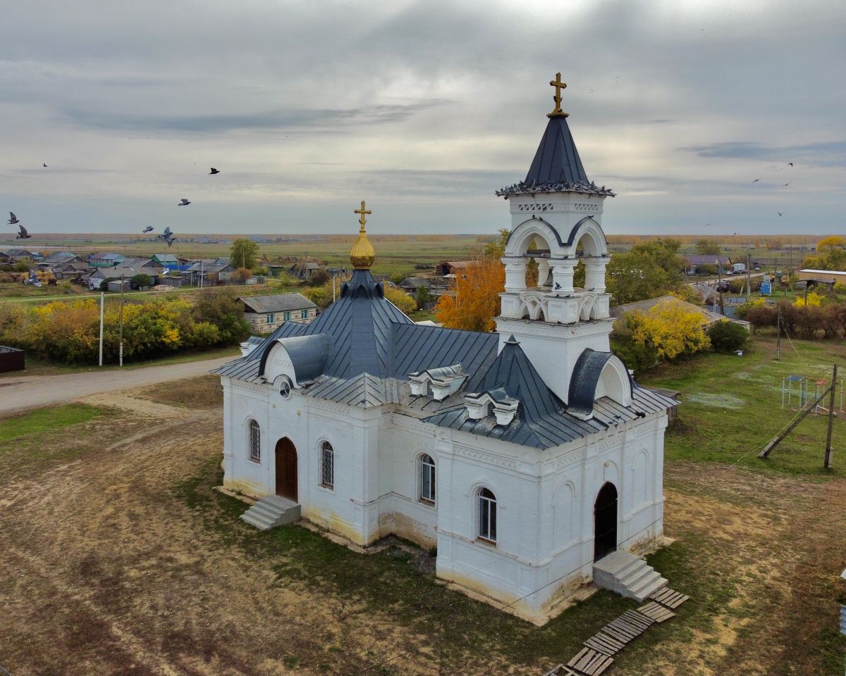 Долгие. Церковь Иоанна Златоуста. фасады, Вид с СЗ