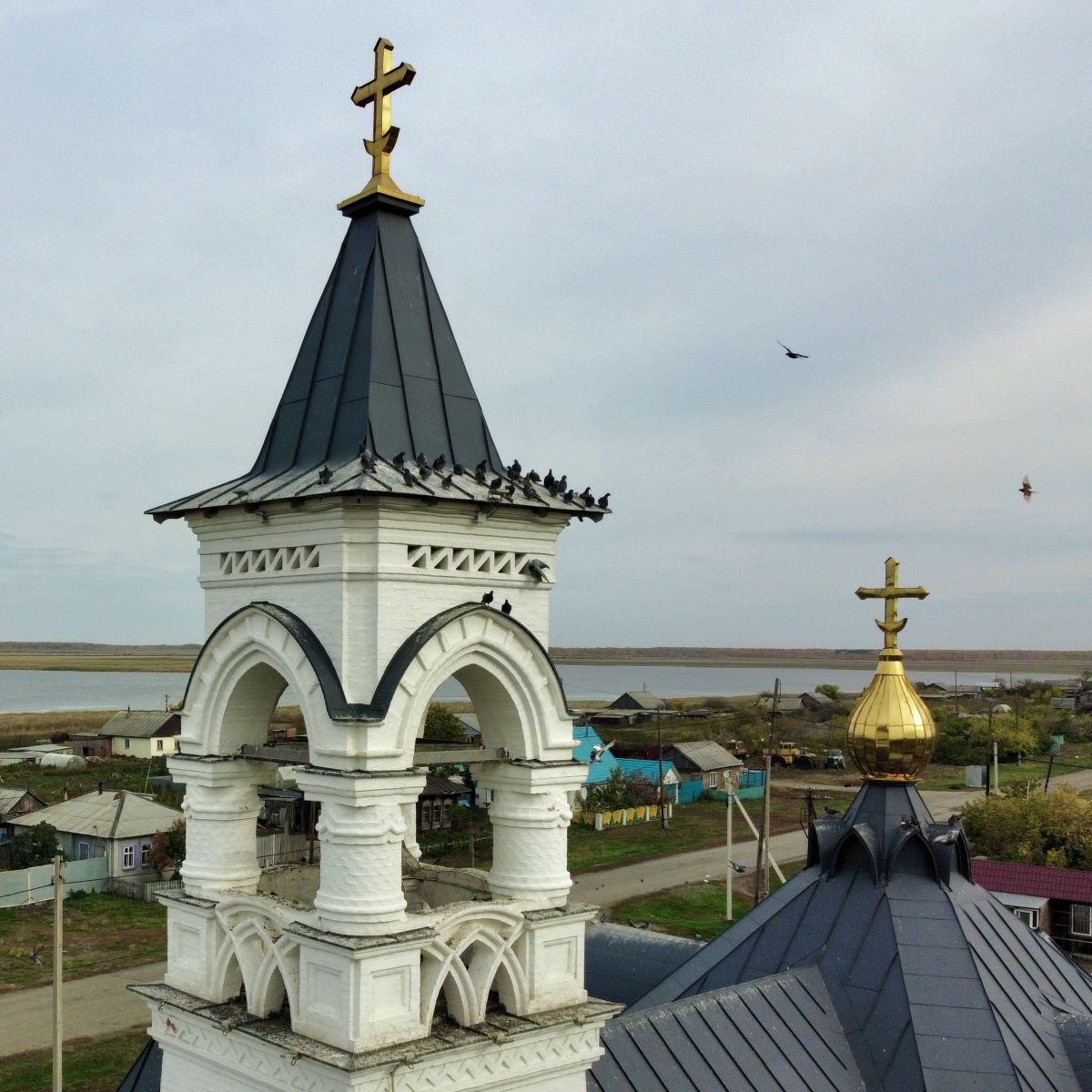 Церковь Иоанна Златоуста, Долгие (Частоозерский район, Курганская область). архитектурные детали, Колокольня