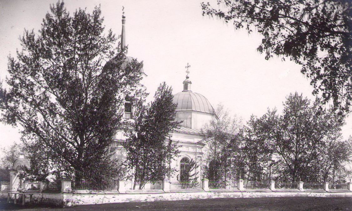Церковь Константина и Елены, Дрянново (Шадринский район и г. Шадринск, Курганская область). архивная фотография, Общий вид храма. Фото Б.Н. Лундина, 1924 г.