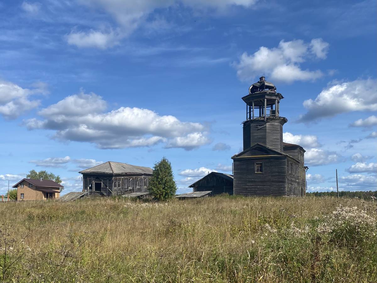Вид с запада, фасады. Храмовый комплекс Усть-Пуйского погоста, Болкачевская (Усть-Пуя) (Шенкурский район, Архангельская область)
