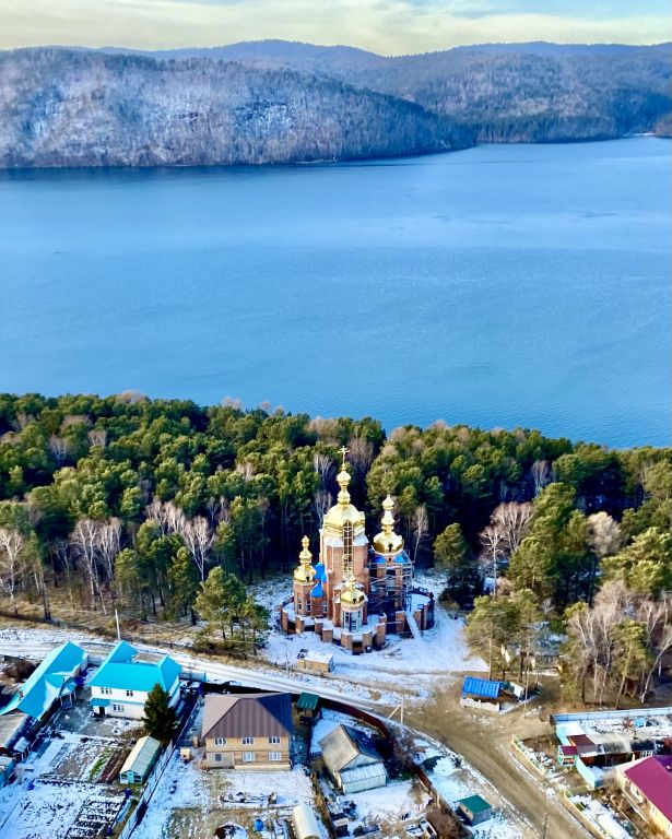 Церковь Казанской иконы Божией Матери, Большая Речка (Иркутский район, Иркутская область). общий вид в ландшафте, Вид с СВ