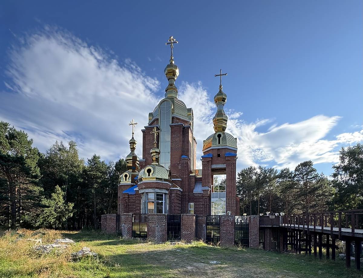 Вид с севера, документальные фотографии. Церковь Казанской иконы Божией Матери, Большая Речка (Иркутский район, Иркутская область)