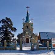 Церковь Вознесения Господня, Вид с запада<br>, Сосновка, Усольский район, Иркутская область