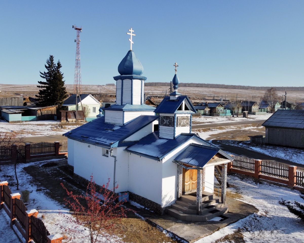 Церковь Покрова Пресвятой Богородицы, Каменка (Боханский район, Иркутская область). фасады, Вид с СЗ