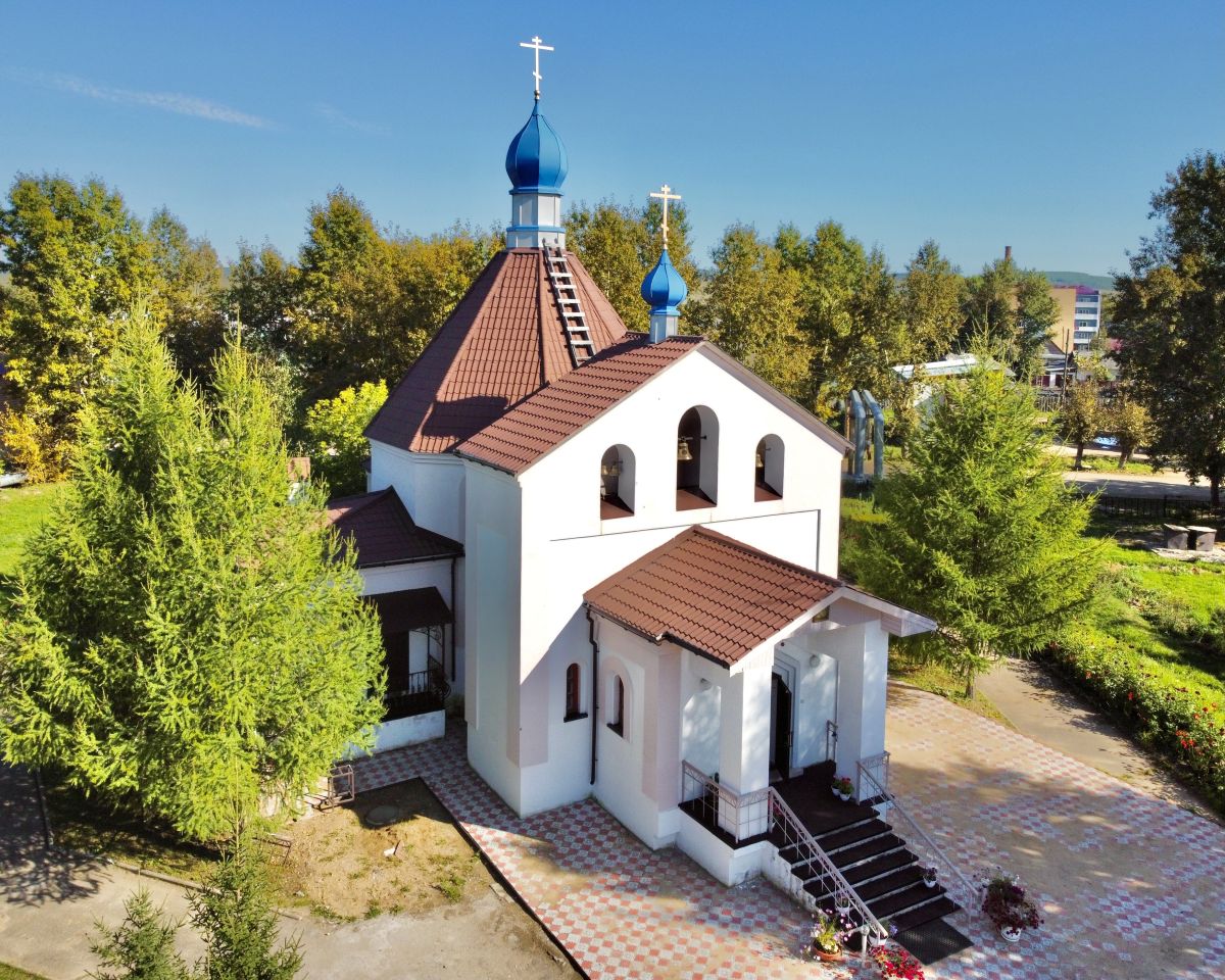 Церковь Троицы Живоначальной, Усть-Ордынский (Усть-Ордынский район, Иркутская область). фасады, Вид с СЗ