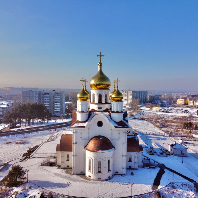 Церковь Петра и Павла, Шелехов (Шелеховский район, Иркутская область). общий вид в ландшафте, Вид с востока