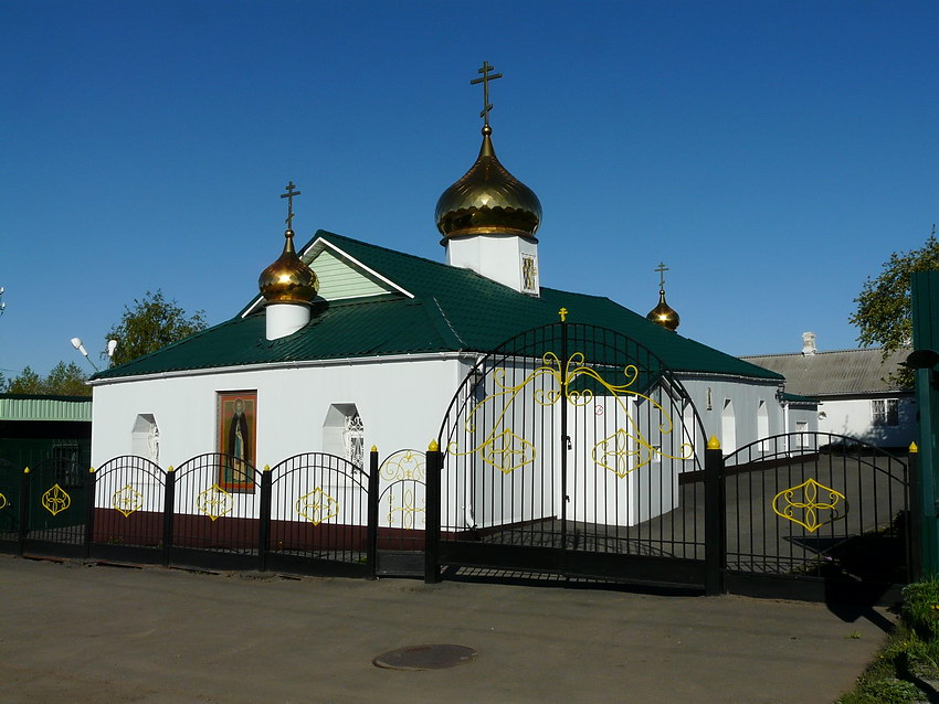 Церковь Сергия Радонежского, Копейск (Копейск, город, Челябинская область). фасады, Теперь с зелёной крышей (вид с северо-востока)