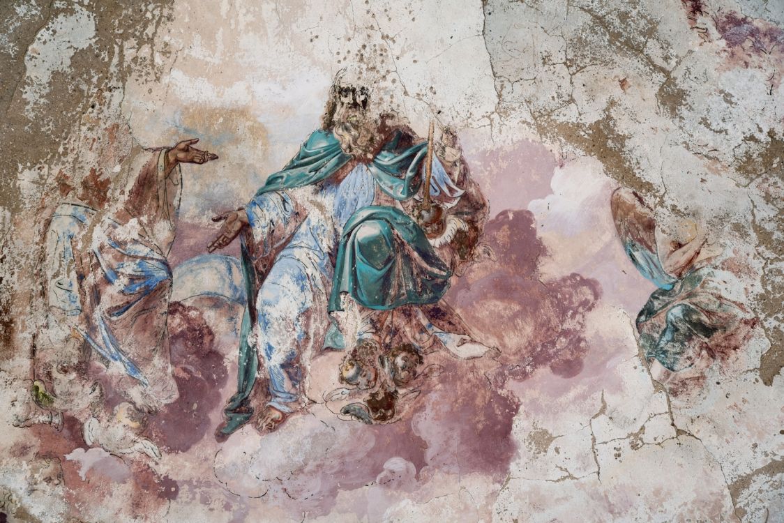 Церковь Троицы Живоначальной, Лесоклинье, урочище (Молоковский район, Тверская область). интерьер и убранство, Фрагмент храмовой живописи - Бог Отец