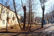 Церковь Алексия, митрополита Московского, в Ямской слободе, Вид с запада. На месте палисадника располагалась Алексиевская церковь.<br>, Калуга, Калуга, город, Калужская область
