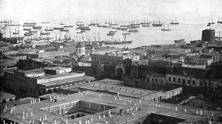 Собор Николая Чудотворца, Баку (Азербайджан, Прочие страны). архивная фотография, Вид со строящегося нового Александро-Невского собора. ~1895 г.