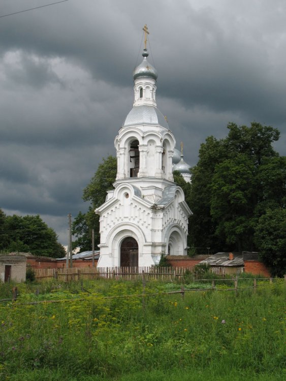 Сергеево. Воскресенский Федоровский мужской монастырь. Колокольня. фасады, Колокольня над Святыми воротами(1902-1903). Архитектор П.Г. Беген