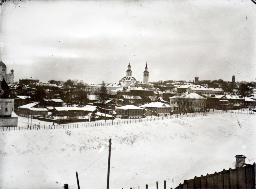 Вятка (Киров). Церковь Донской иконы Божией Матери. архивная фотография, Донская церковь, вид с кремлевского холма. Фото до 1917 г. Из личного архива