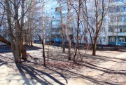 Церковь Николая Чудотворца в доме Кашиной, Вид с северо-востока. Храм находился перед многоэтажным домом на месте скверика<br>, Калуга, Калуга, город, Калужская область