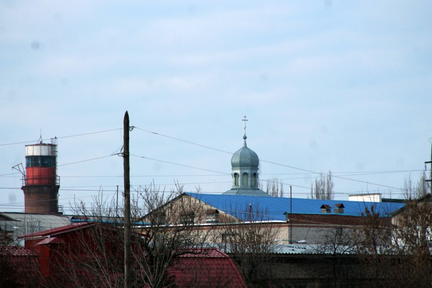 Семилуки, город. Церковь Николая Чудотворца. фасады, вид от жд станции 