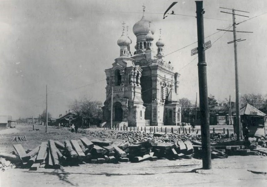 Самара. Церковь Пантелеимона Целителя при Земской больнице. архивная фотография, Фотография приблизительно 1928 года. Источник - сайт 