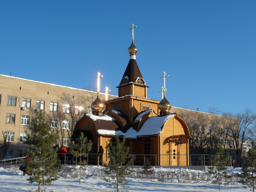 Оренбург. Часовня Димитрия Солунского при Городской клинической больнице №1. фасады