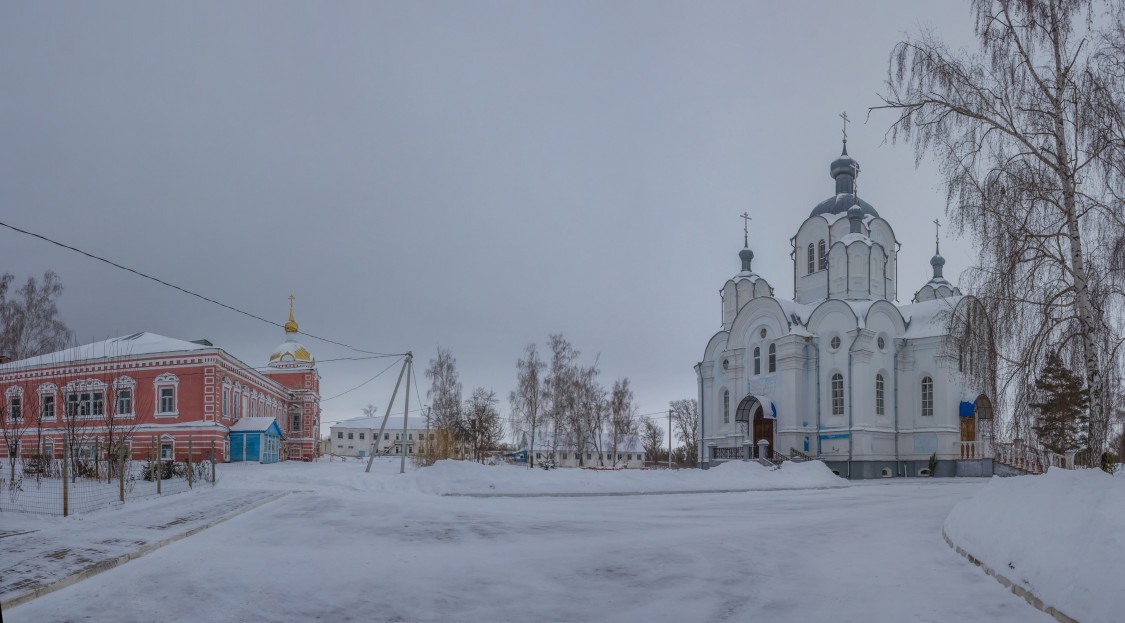 Сухотинка. Сухотинский  Богородице-Знаменский женский монастырь. фасады, Панорама с востока