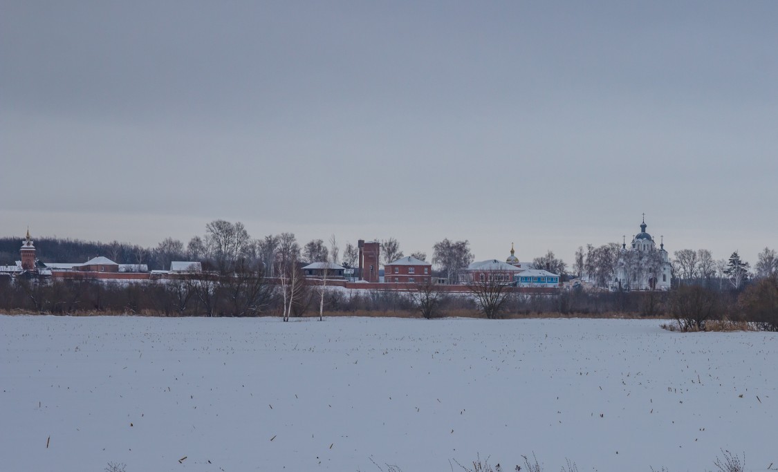 Сухотинка. Сухотинский  Богородице-Знаменский женский монастырь. фасады, Панорама с востока