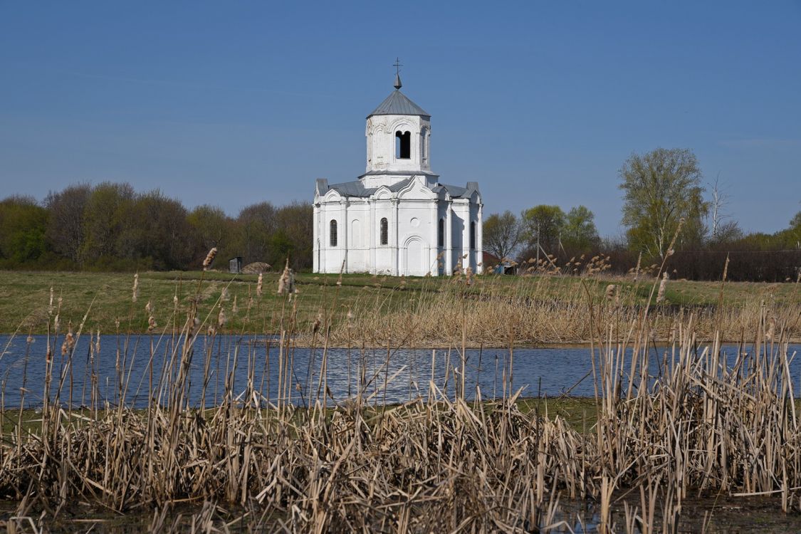 Александровка (Машково-Суренский с/с). Церковь Николая Чудотворца. общий вид в ландшафте, Вид с противоположного берега реки Ближняя Сурена