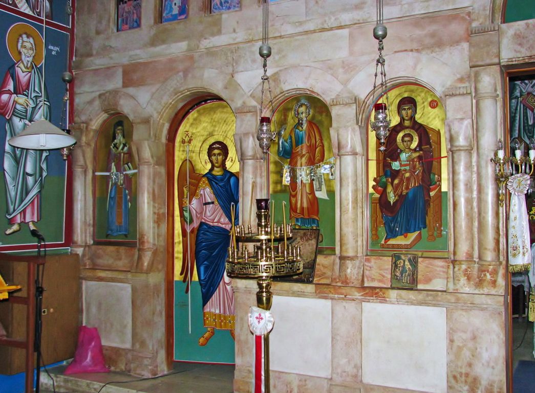 Елисея пророка, монастырь, Иерихон (Палестина, Прочие страны). интерьер и убранство, Левая часть иконостаса.
