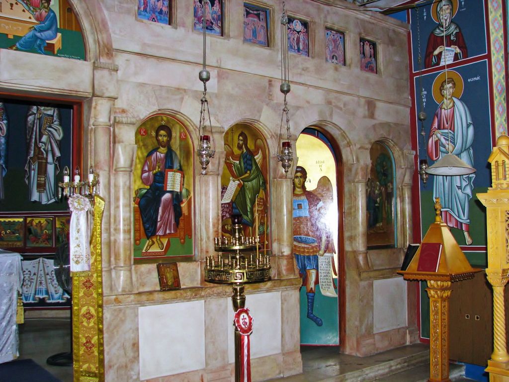 Елисея пророка, монастырь, Иерихон (Палестина, Прочие страны). интерьер и убранство, Правая часть иконостаса.