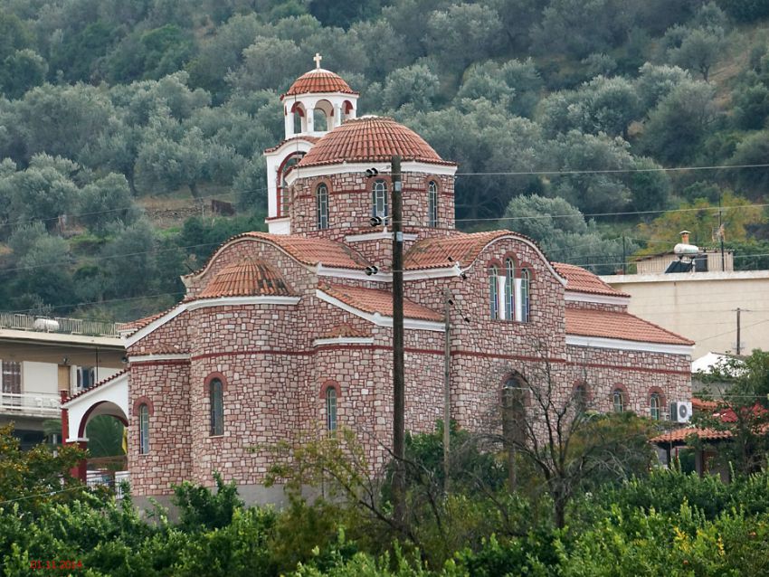 Греция, Аттика (Ἀττική), Каллони. Неизвестная церковь, фотография. фасады