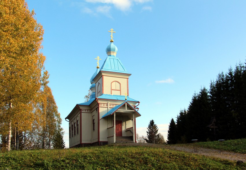 Церковь Анны Пророчицы, Сонкаянранта (Северная Карелия, Финляндия). общий вид в ландшафте