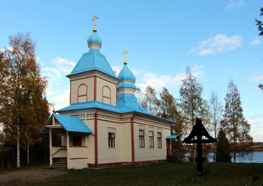 Церковь Анны Пророчицы, Сонкаянранта (Северная Карелия, Финляндия). общий вид в ландшафте