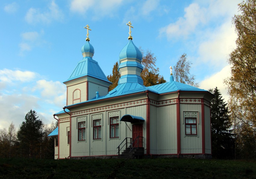 Церковь Анны Пророчицы, Сонкаянранта (Северная Карелия, Финляндия). общий вид в ландшафте