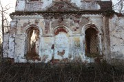 Церковь Рождества Пресвятой Богородицы, Читается отпечаток утраченного портика.<br>, Старая Пыхань, урочище, Первомайский район, Ярославская область