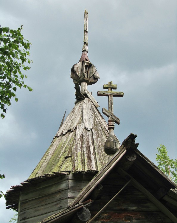 Неизвестная часовня, Яблонь-Горка, урочище (Плесецкий район, Архангельская область). архитектурные детали, венчания, вид с северо-запада