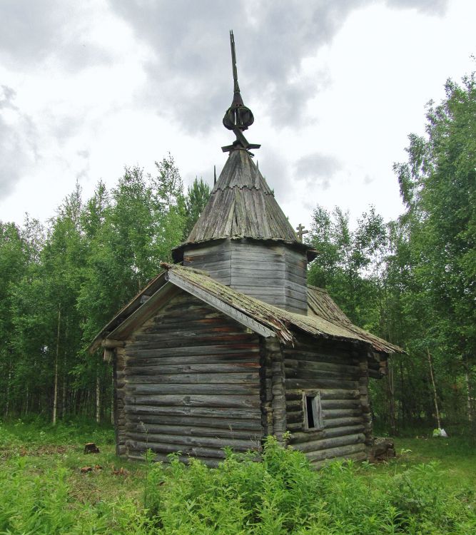 Яблонь-Горка, урочище. Неизвестная часовня. фасады, вид с северо-востока