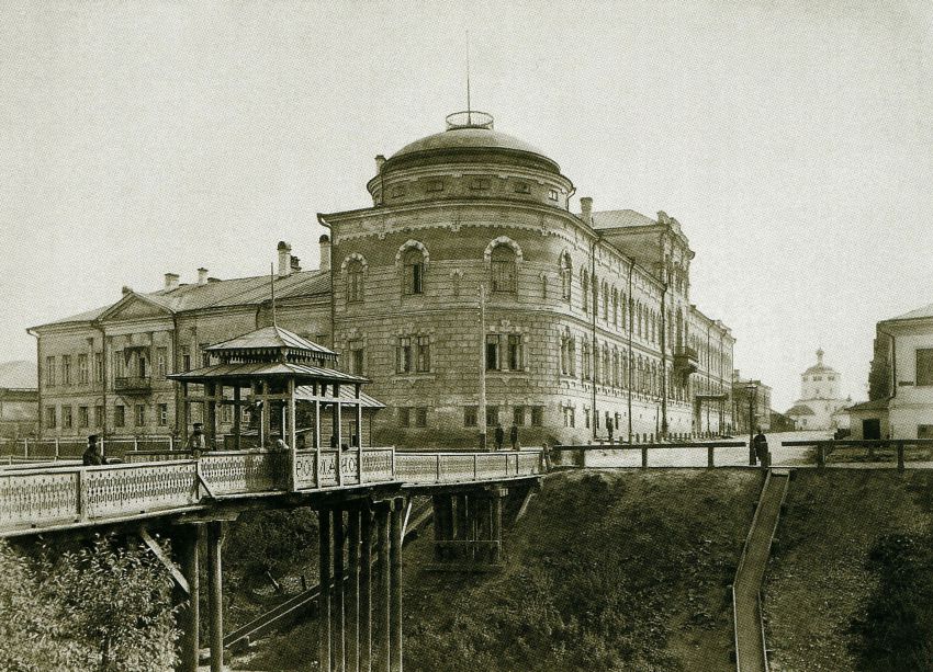 Церковь Смоленской иконы Божией Матери (Варлаамовская), Вахитовский район (Казань, город, Республика Татарстан). архивная фотография, Варлаамовская церковь.Вид со стороны пр.Булак. Снято в конце XIX в. Из фотоальбома 