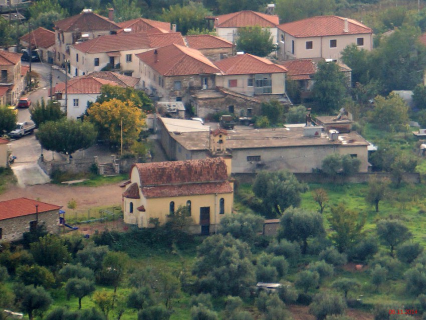 Церковь Георгия Победоносца, Арсинои (Пелопоннес (Πελοπόννησος), Греция). общий вид в ландшафте