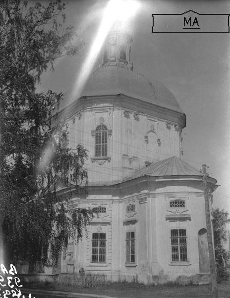 Собор Екатерины, Дорогобуж (Дорогобужский район, Смоленская область). архивная фотография, Фото из фондов Смоленского государственного музея-заповедника и из собрания Государственного Музея архитектуры им. А.В. Щусева. с http://dorogobuzh.museum67.ru/nasledie/hramy-goroda-dorogobuzha/ 