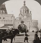 Часовня Пантелеимона Целителя у Никольских (Владимирских) ворот, Фотография 1895 г., Москва, Центральный административный округ (ЦАО), г. Москва